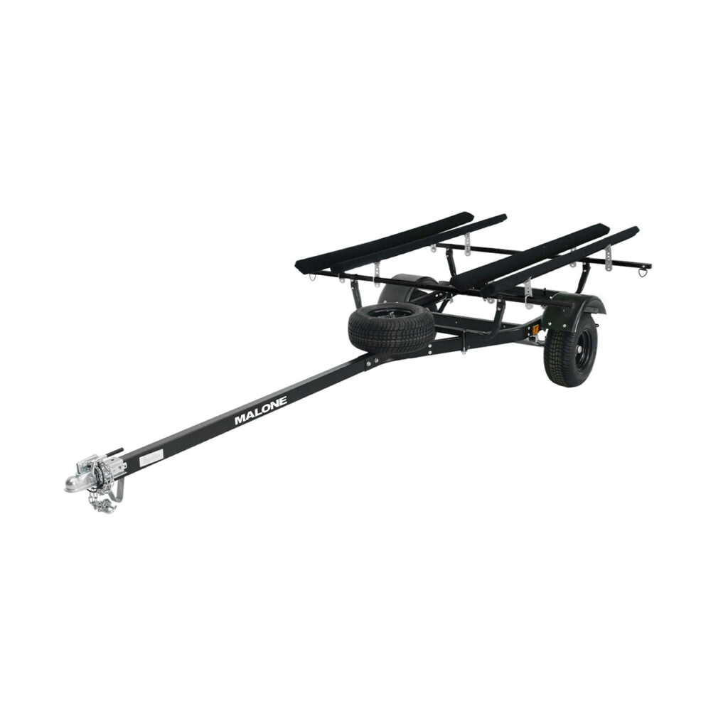 Malone Microsport Off-Road Trailer, Spare Tire Kit, 2 Kayak Bunk Sets