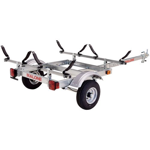 Malone EcoLight Trailer with 2 V-Style Kayak Carriers, Straps - Image 7