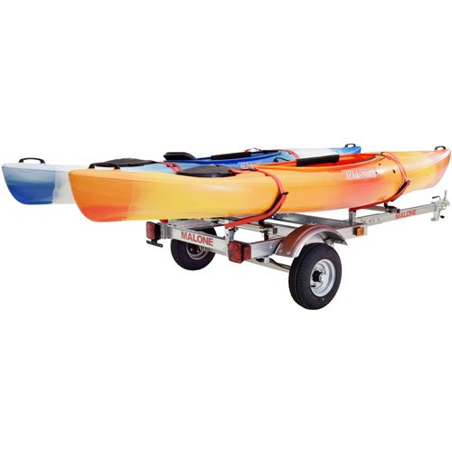 Malone EcoLight Trailer with 2 V-Style Kayak Carriers, Straps - Image 9