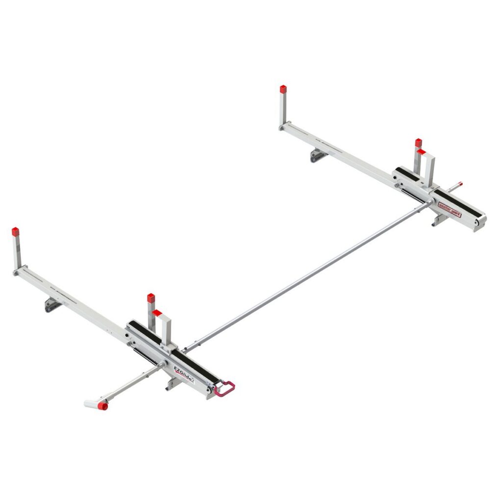 WeatherGuard 2291-3-01 EZGLIDE2 Drop-Down Full-size Extended Mid/High Roof Van Ladder Rack
